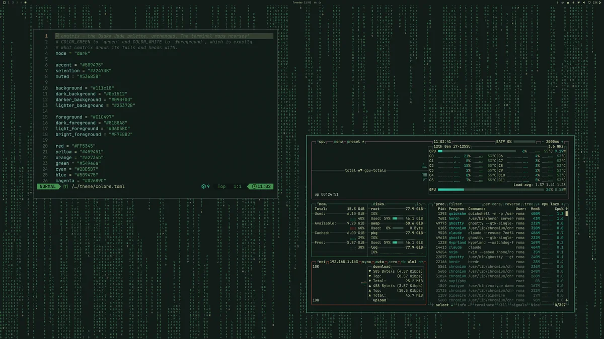 Omatrix theme screenshot