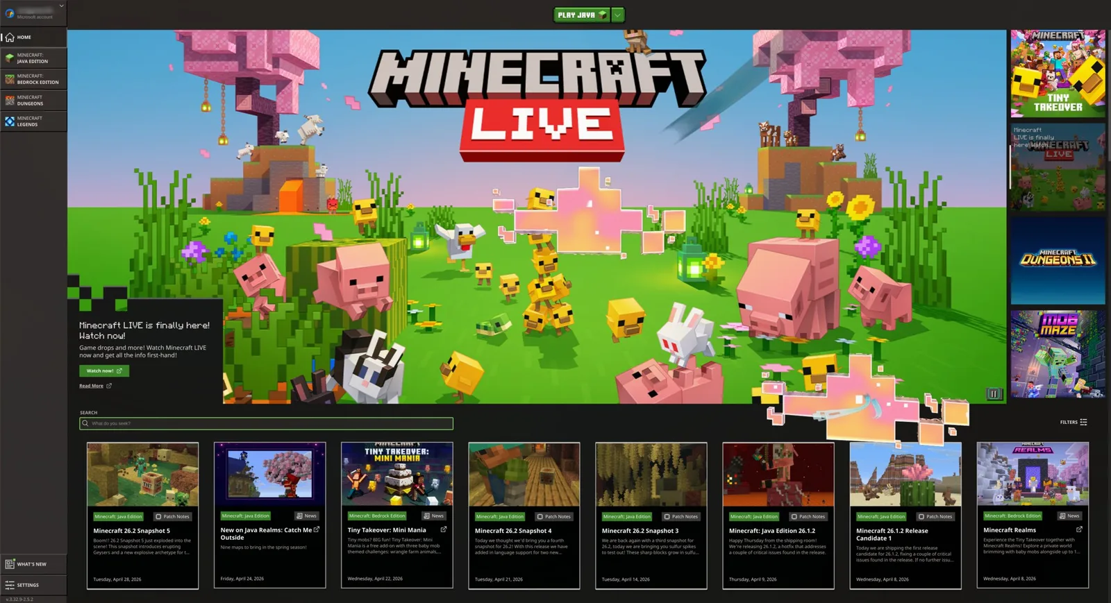 Minecraft berjalan di Omarchy